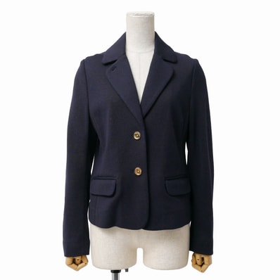 ■美品■Tory Burch トリーバーチ テーラードジャケット サイズS 金ボタン ニットジャケット ブレザー ブランド古着【中古】20260407/RA8889