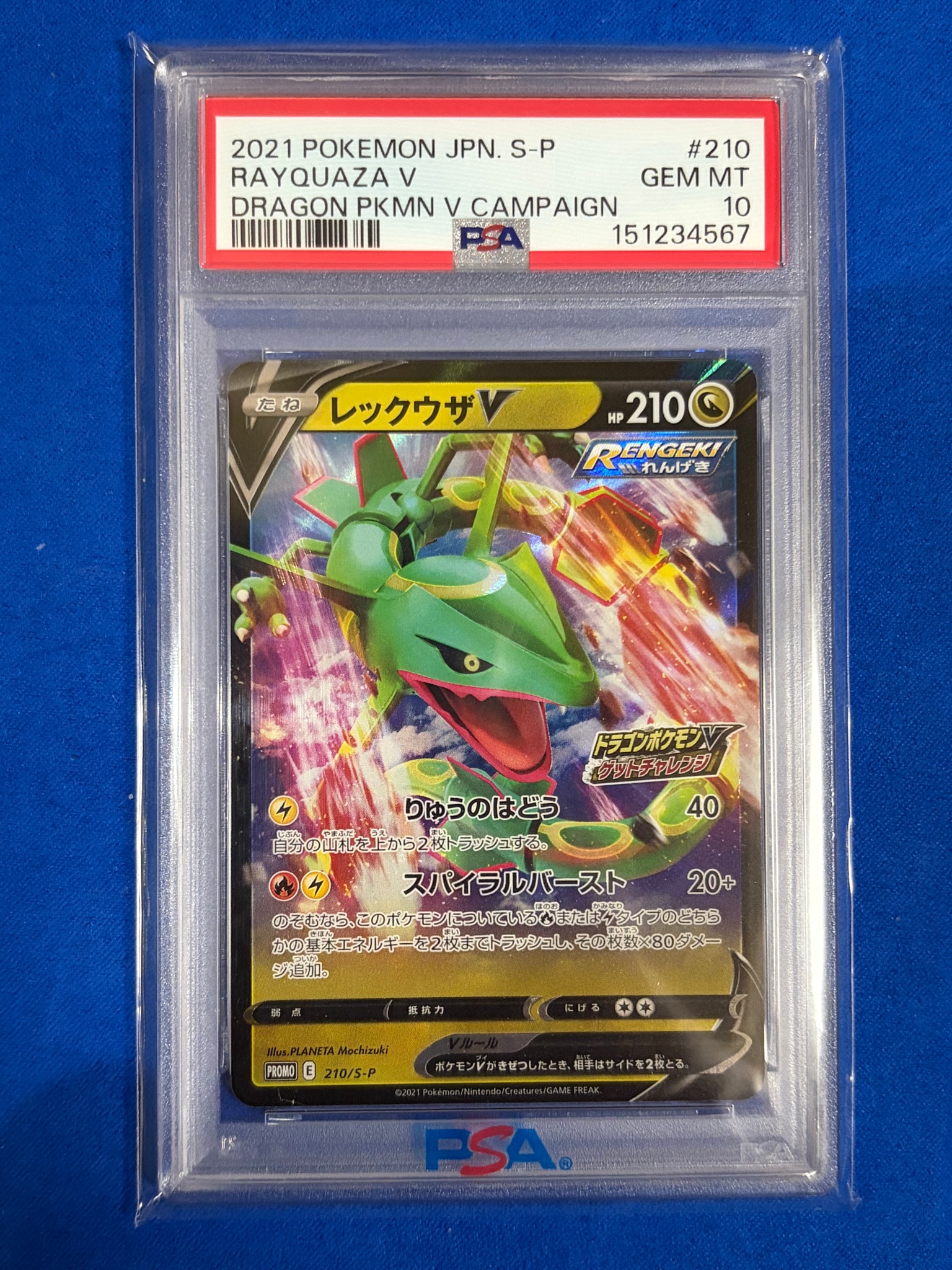 PSA10】レックウザV: プロモ P [S-P 210](プロモーションカード「S-P