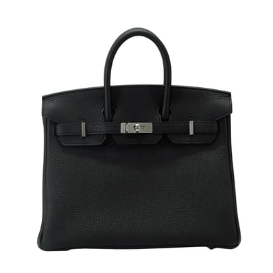 HERMES エルメス ハンドバッグ バーキン25 黒 (ブラック) トゴ シルバー金具 G刻印 新品