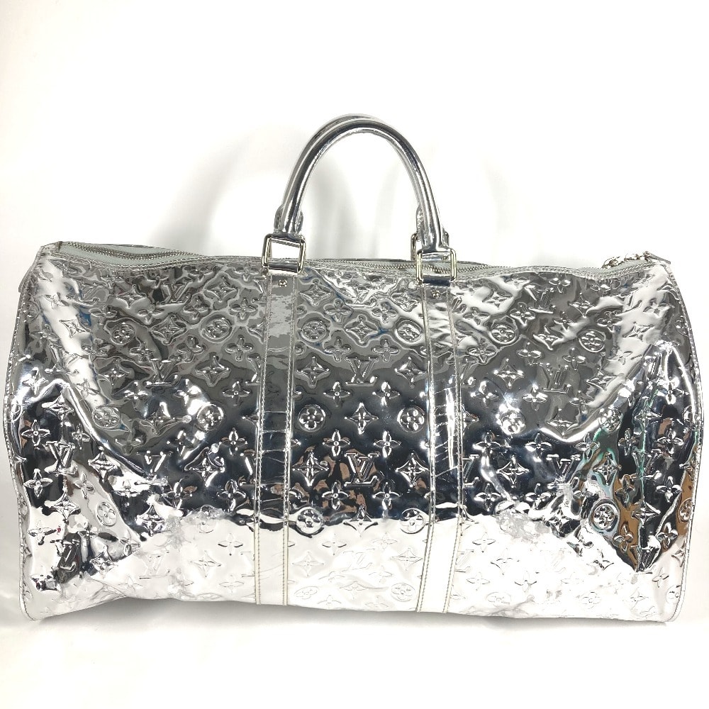 ルイヴィトン LOUIS VUITTON キーポル55 キーポル 55 M95275 モノグラムミロワール ボストンバッグ カバン 旅行バッグ トラベルバッグ ミラー ボストンバッグ レザー アルジャン シルバー