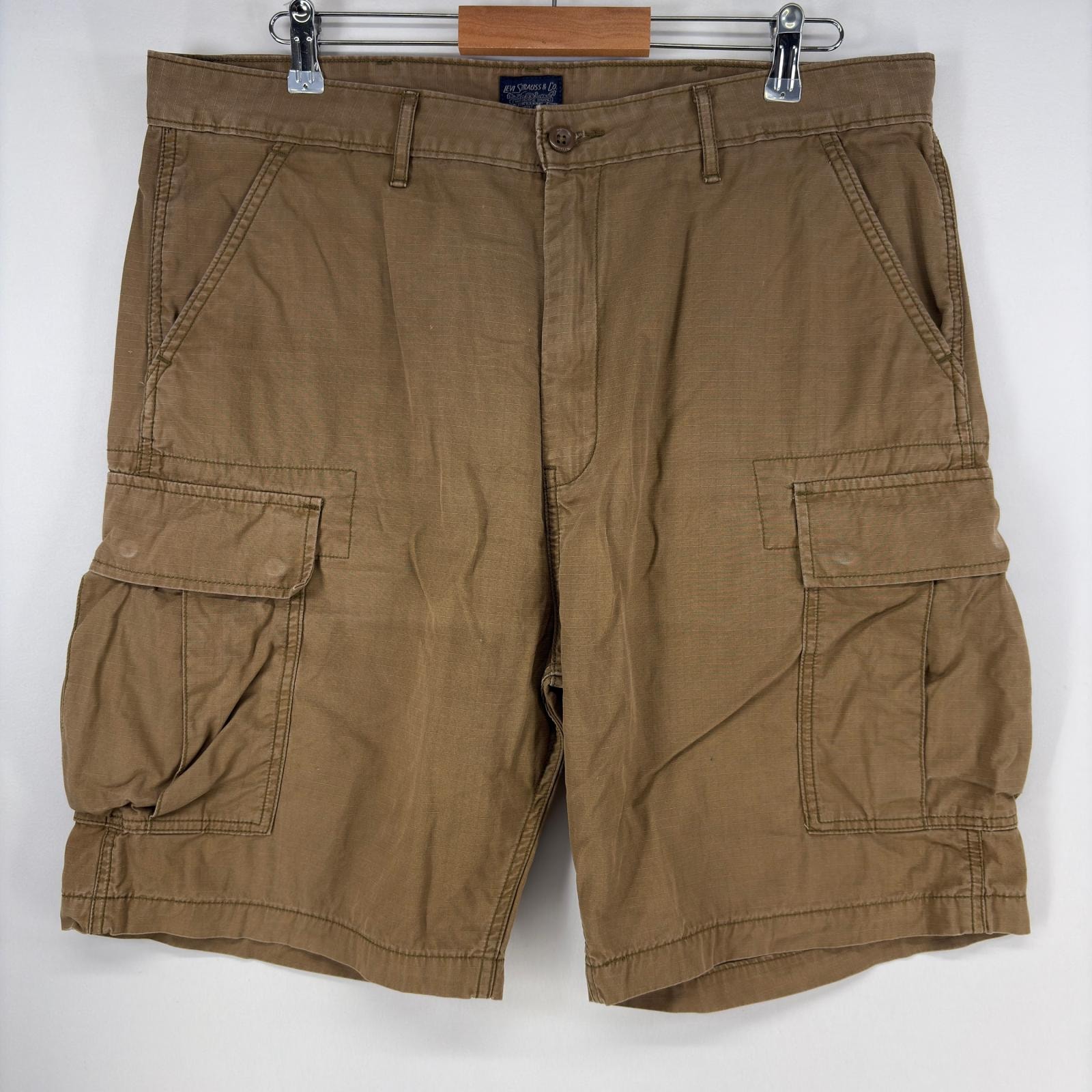 古着 リーバイス Levi's ショートパンツ カーゴパンツ 大きいサイズ リップストップ ハーフパンツ w38  ブラウン メンズ