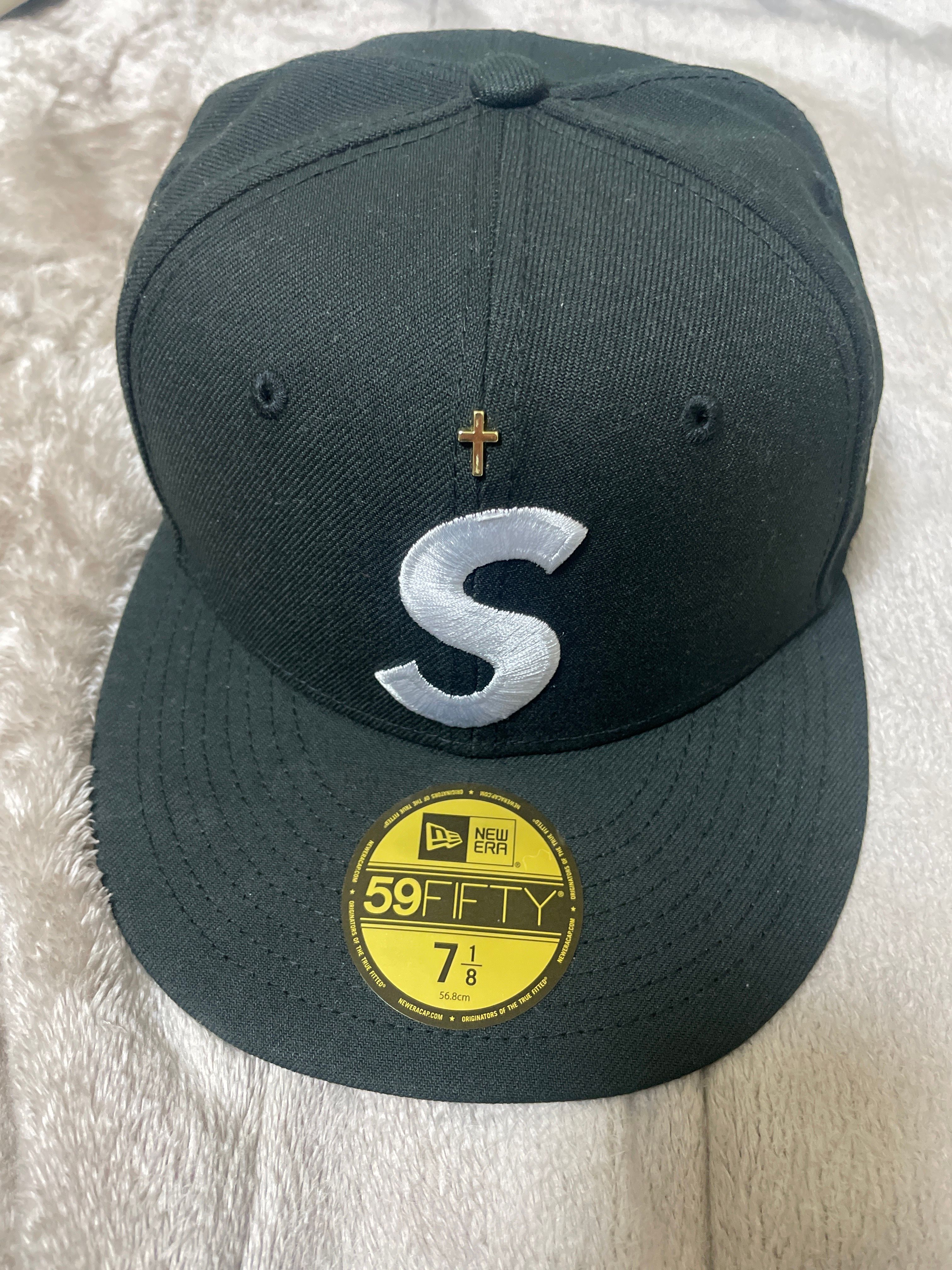 Supreme Gold Cross S Logo New Era "Black"