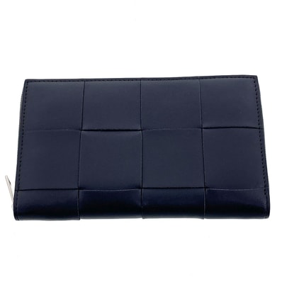 【再値下げ】BOTTEGAVENETA ボッテガヴェネタ カセット ジップアラウンドウォレット 長財布 814649 レザー ブラック アルドアーズ サイプレス メンズ【中古】