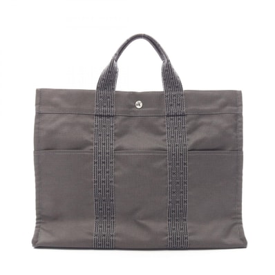 エルメス HERMES エールラインMM トートバッグ バッグ キャンバス メンズ レディース グレー系 【中古】