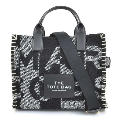 マークジェイコブス MARC JACOBS ハンドバッグ ショルダーバッグ ブランケット スモール トートバッグ ポリエステル/レザー ブラック レディース【中古】 h32362k