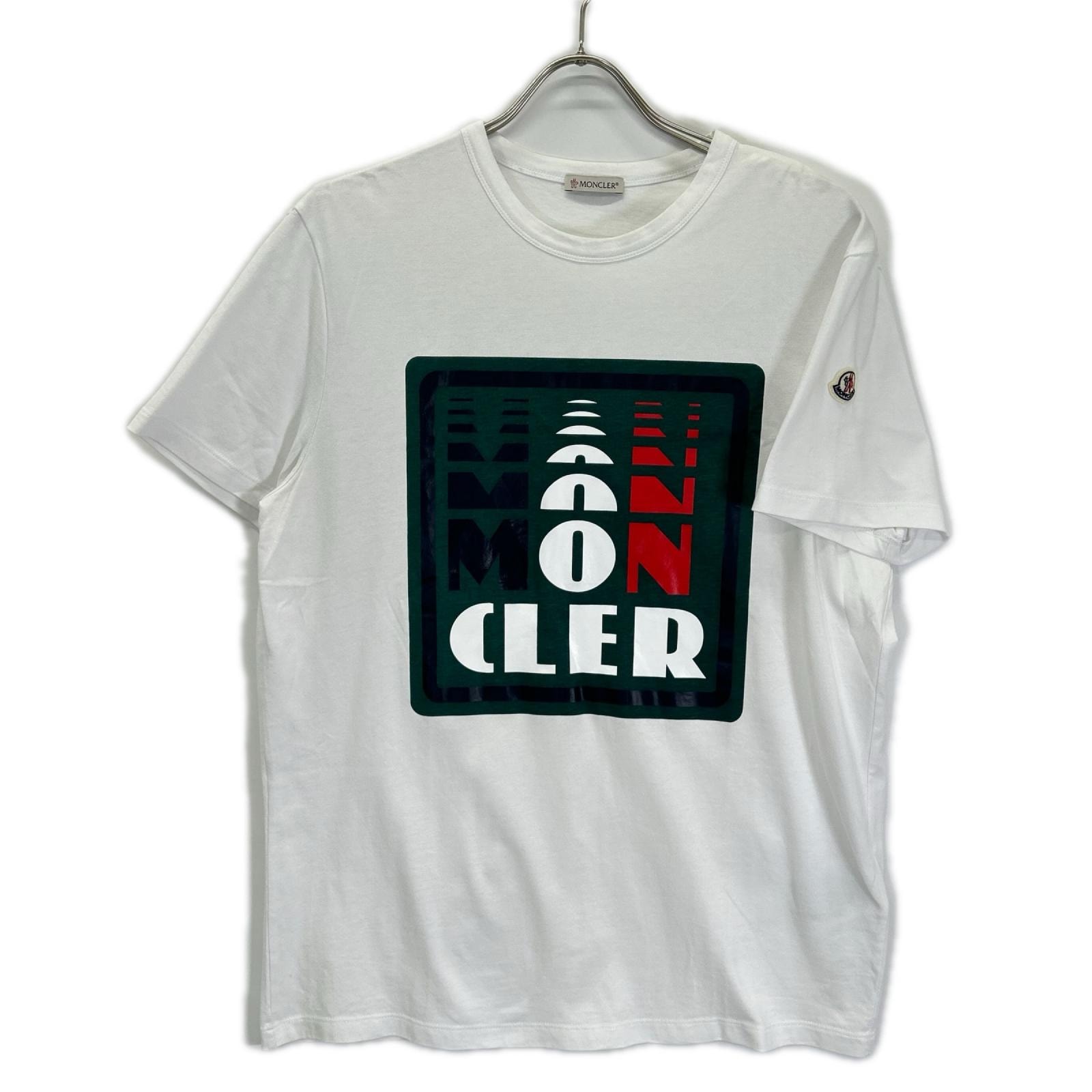 モンクレール ホワイト MAGLIA TSHIRT ロゴ 半袖Tシャツ L