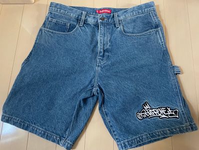 Supreme Handstyle Denim Painter Short "Blue"