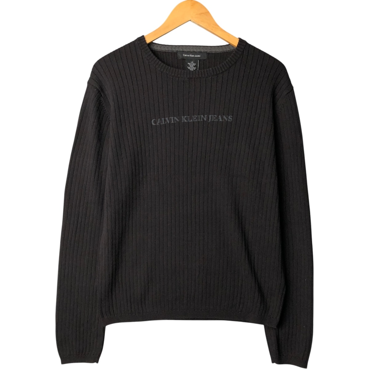 古着 90~00年代 カルバンクライン Calvin klein JEANS リブ編み コットンニットセーター レディースL相当 ヴィンテージ/eaa581289