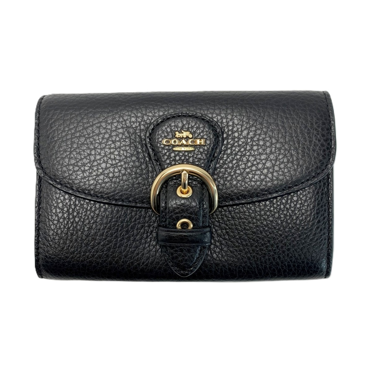☆☆COACH コーチ 2つ折り財布 クリオ ウォレット C6896 ブラック レディース レザー