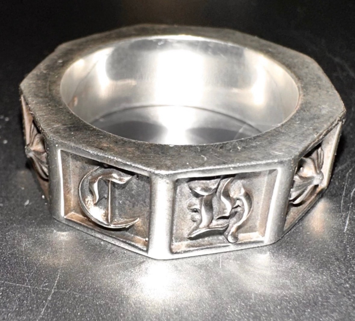 Chrome Hearts Alphabet Block Ring Silver 925 "Silver"