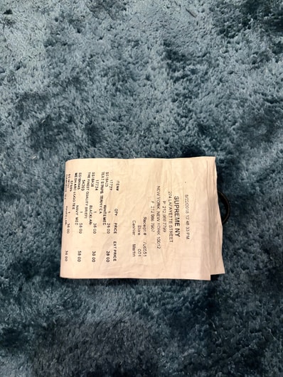 Supreme x MM6 Maison Margiela Receipt Wallet "White"