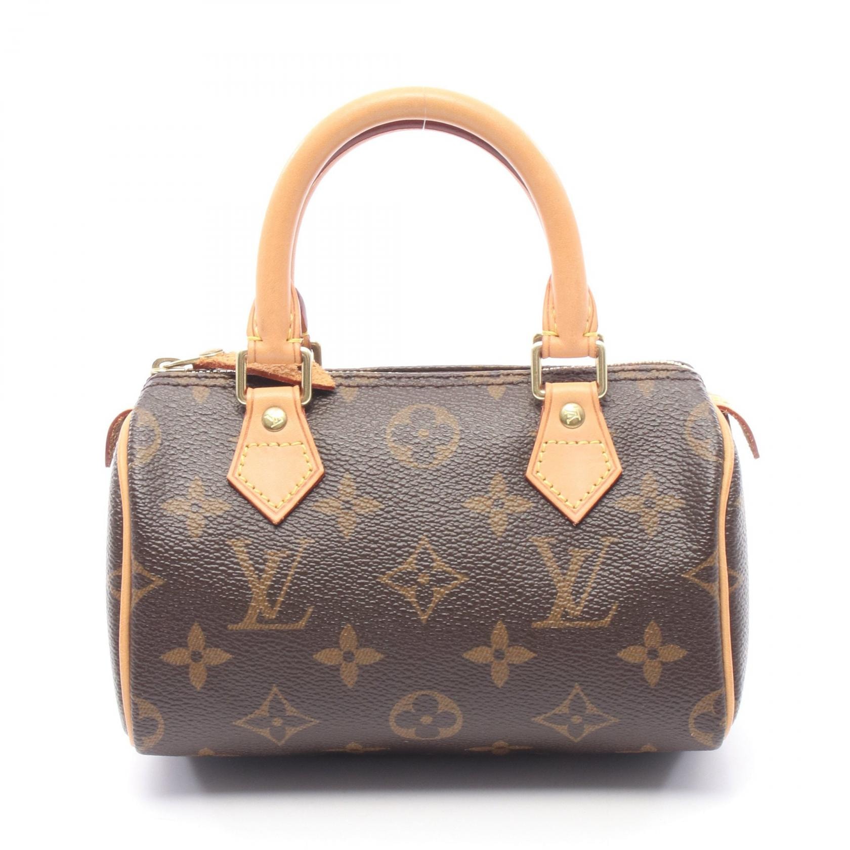 ルイ・ヴィトン LOUIS VUITTON ミニスピーディ ハンドバッグ バッグ PVCコーティングキャンバス レザー モノグラム レディース ブラウン系 M41534 【中古】