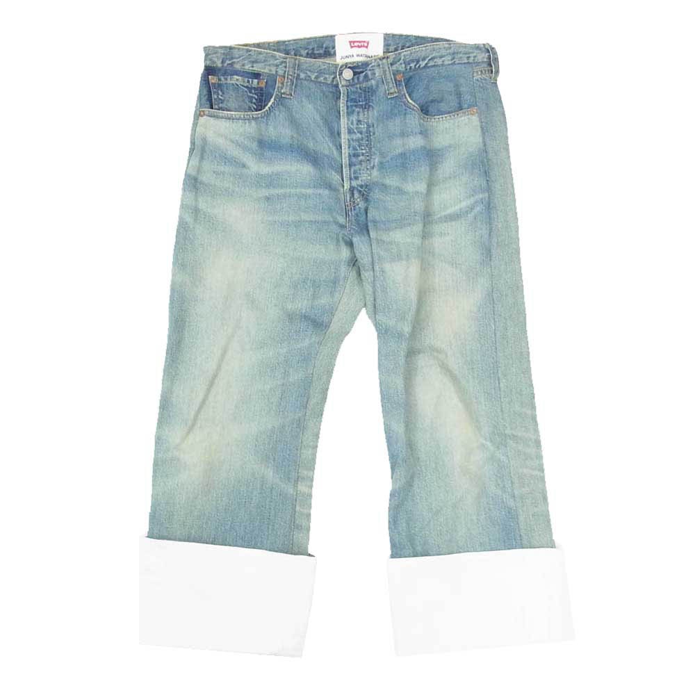 JUNYA WATANABE COMME des GARCONS ジュンヤワタナベコムデギャルソン Levi's リーバイス 22AW JJ-P101 Wネーム ロールアップ ワイド デニムパンツ ジーンズ インディゴブルー系 M【中古】
