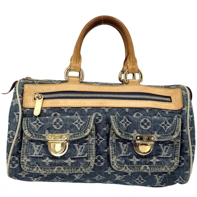 LOUIS VUITTON ルイヴィトン ハンドバッグ ネオスピーディ M95019 モノグラムデニム ブルー 青 ゴールド金具 レディース【中古品】