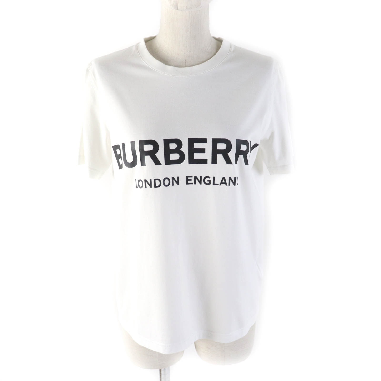 美品 バーバリー 半袖Tシャツ ホワイト レディース SP 8008894