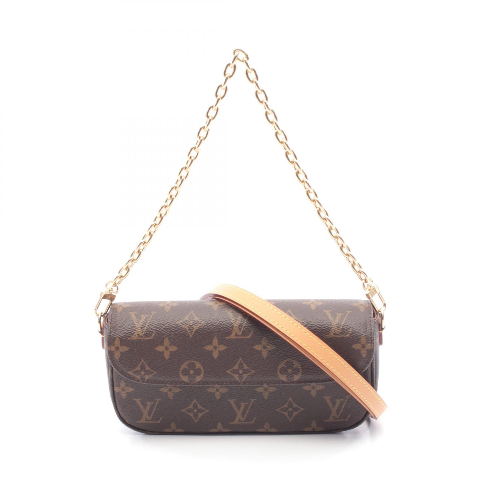 ルイ・ヴィトン LOUIS VUITTON ウォレット オン チェーン アイビー ハンドバッグ バッグ PVCコーティングキャンバス レディース ブラウン系 M81911 【中古】