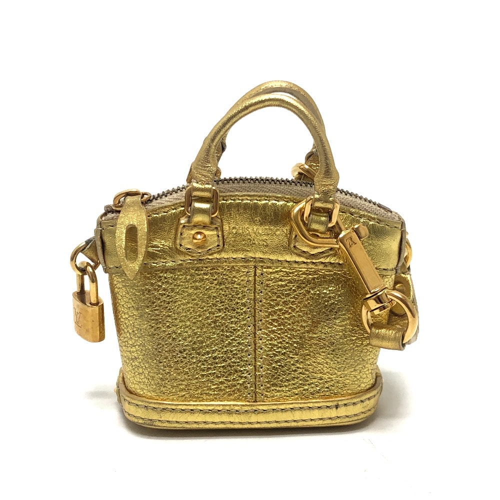 ルイヴィトン LOUIS VUITTON ミニ ロックイット 小物 キーホルダー ミニポーチ バッグ バッグチャーム スハリレザー ゴールド