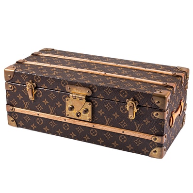 LOUIS VUITTON ルイ・ヴィトン マル・フルール M41504 インテリア ブラウン ゴールド【中古】