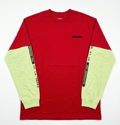Supreme Inc. Paneled L/S Top "Red"