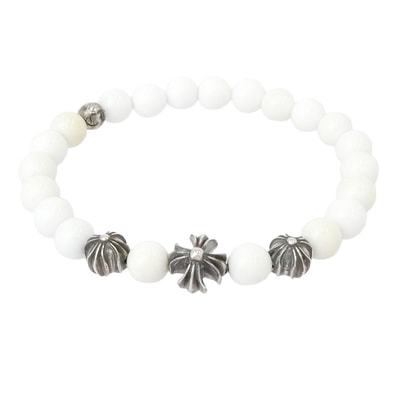 Chrome Hearts BEAD Silver Element Bead Bracelet "White/Silver"