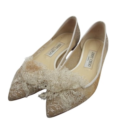 JIMMY CHOO ジミーチュウ パンプス レース パンプス ホワイト系 35.5【中古】