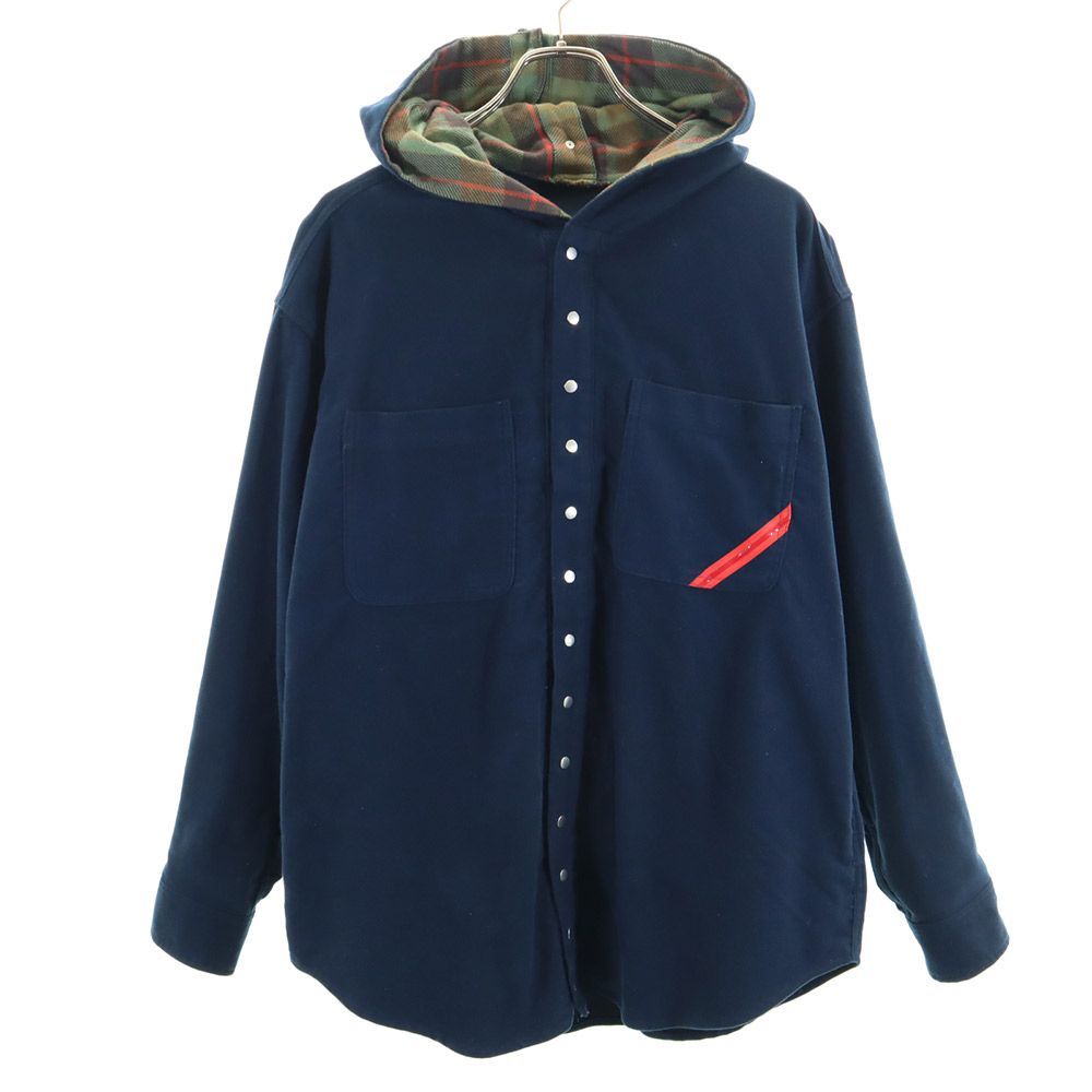 PHINGERIN 長袖 フード付き 起毛コットン シャツ