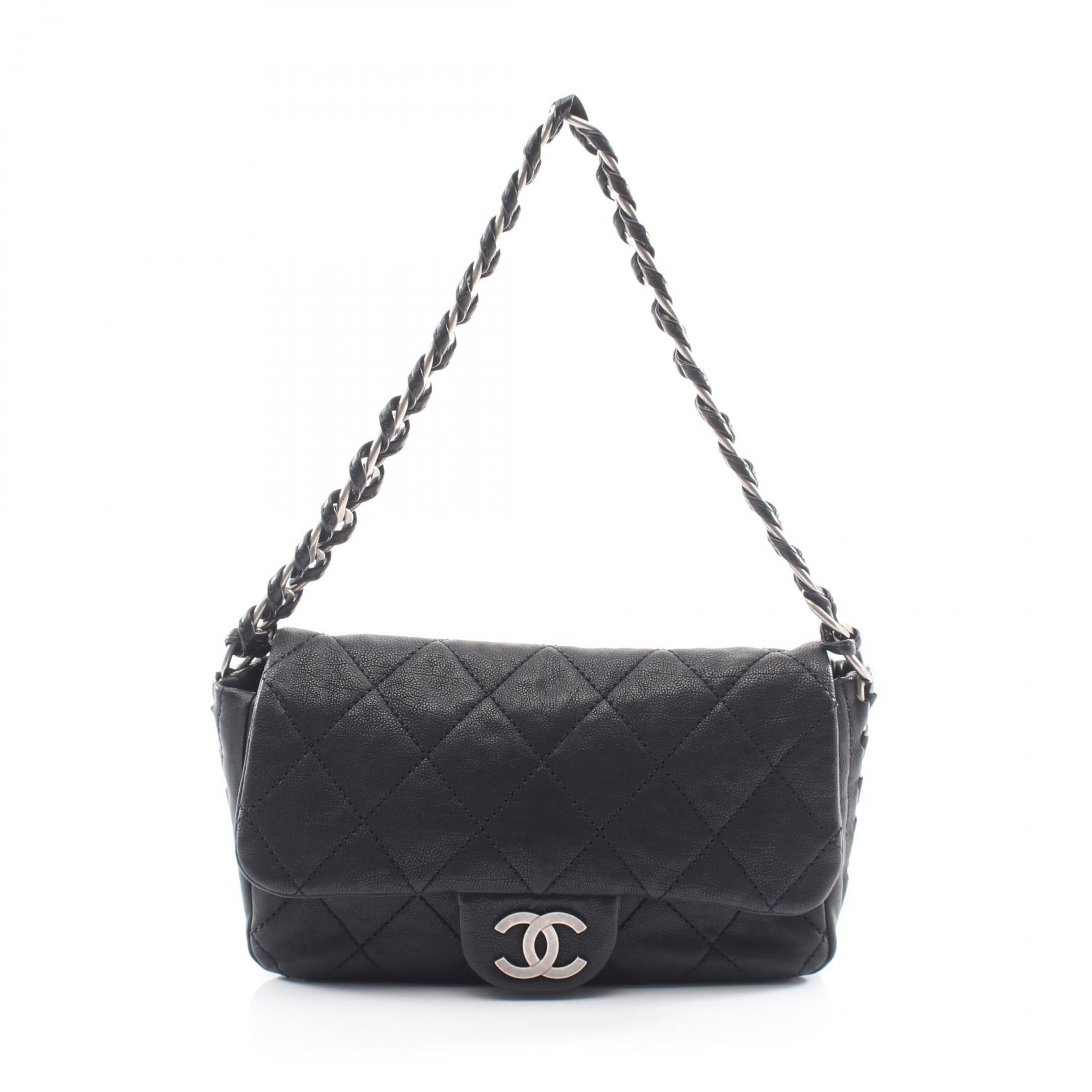 シャネル CHANEL マトラッセ アンティークシルバー金具 ショルダーバッグ バッグ キャビアスキン(グレインドカーフ) レディース ブラック系 【中古】