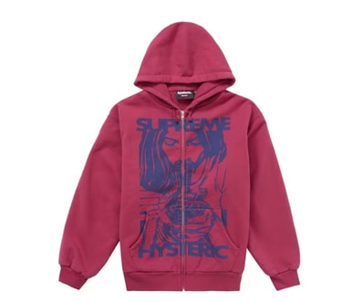 Supreme x HYSTERIC GLAMOUR Thermal Lined Zip Up Hooded Sweatshirt "Red"