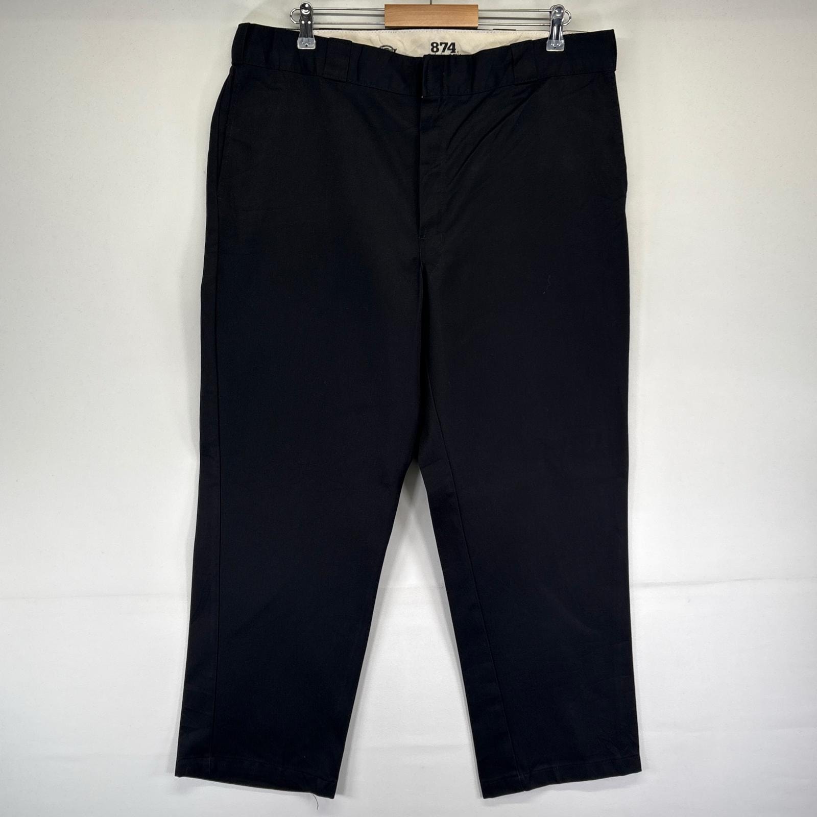 古着 ディッキーズ Dickies パンツ 874 大きいサイズ チノパン ワンポイントロゴ テーパード W40 L30  ブラック系 メンズ