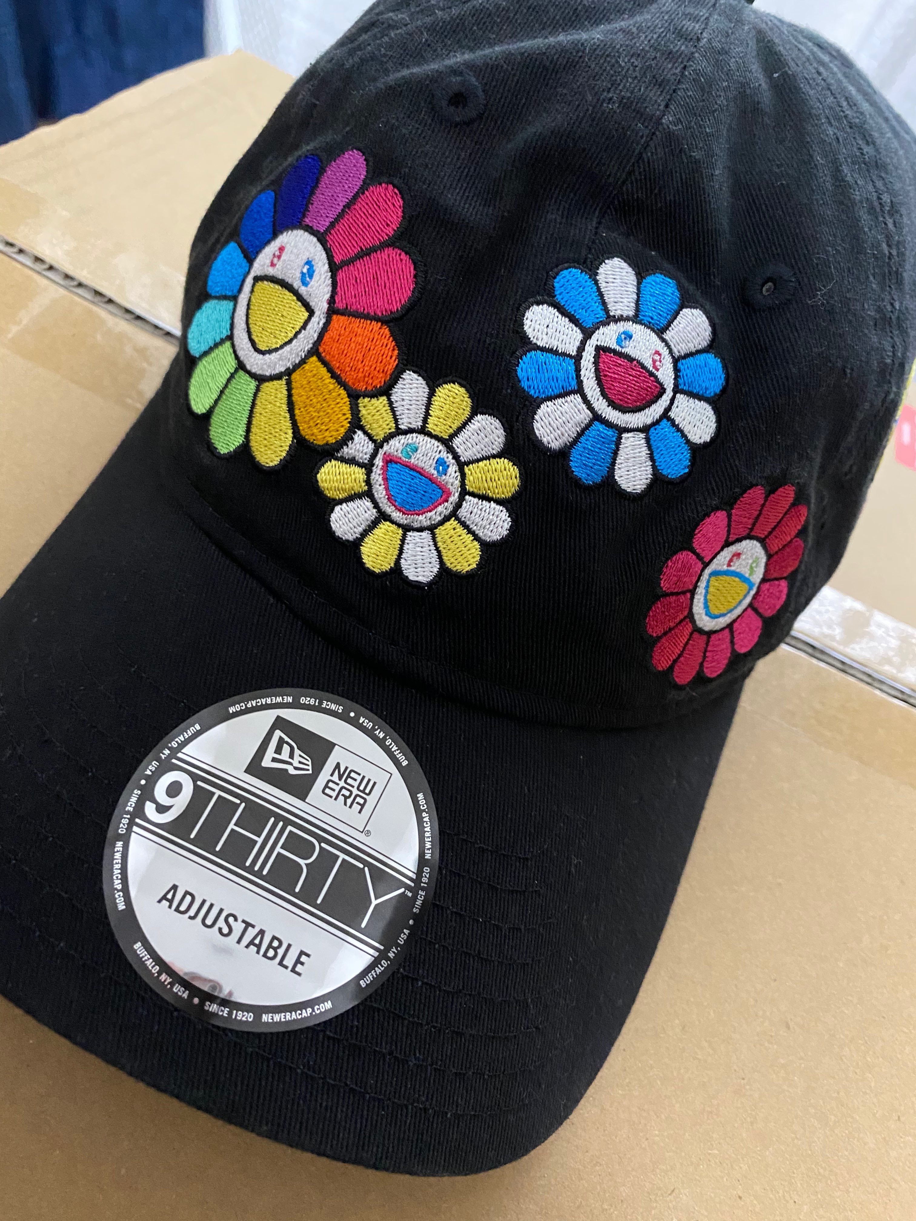 NEW ERA TAKASHI MURAKAMI 9THIRTY Cloth Strap FLOWER ALLOVER "Black"