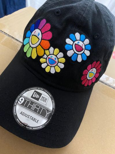 NEW ERA TAKASHI MURAKAMI 9THIRTY Cloth Strap FLOWER ALLOVER "Black"