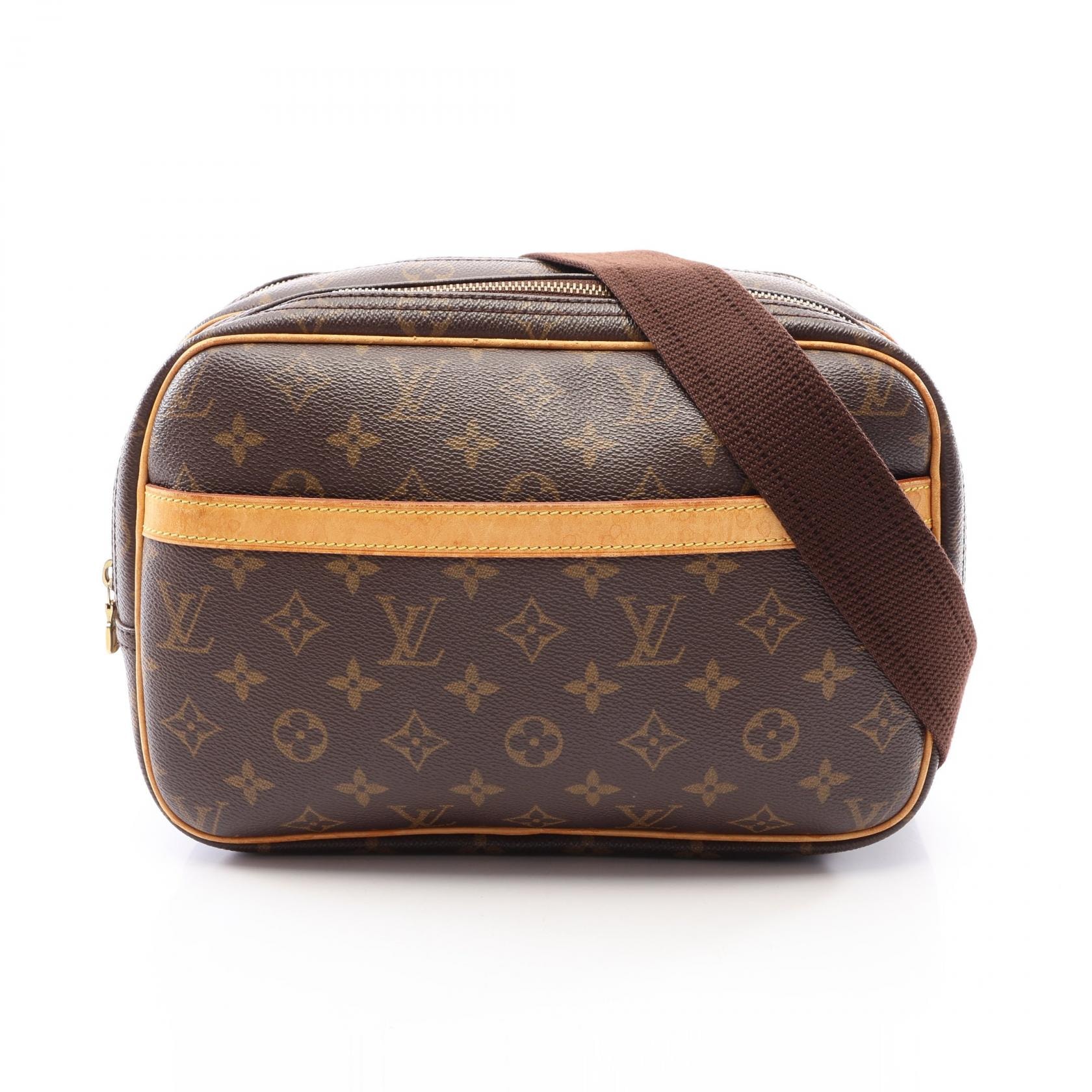 ルイ・ヴィトン LOUIS VUITTON リポーターPM ショルダーバッグ バッグ PVCコーティングキャンバス レザー モノグラム レディース ブラウン系 M45254 【中古】