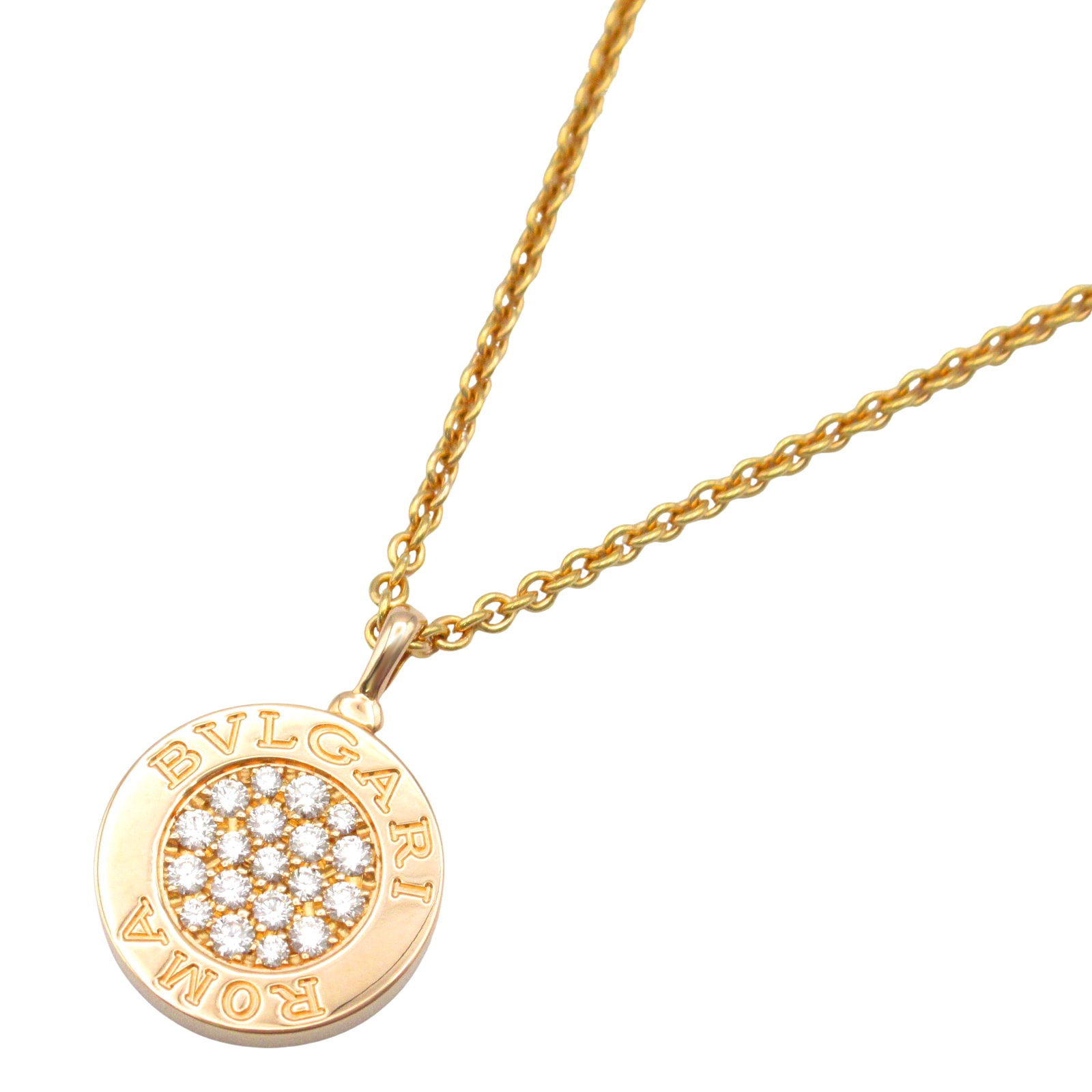 ブルガリ BVLGARI ブルガリブルガリ ネックレス オニキス ダイヤ ネックレス ジュエリー K18PG(ピンクゴールド) ダイヤモンド オニキス レディース クリア系 / ブラック系 【中古】