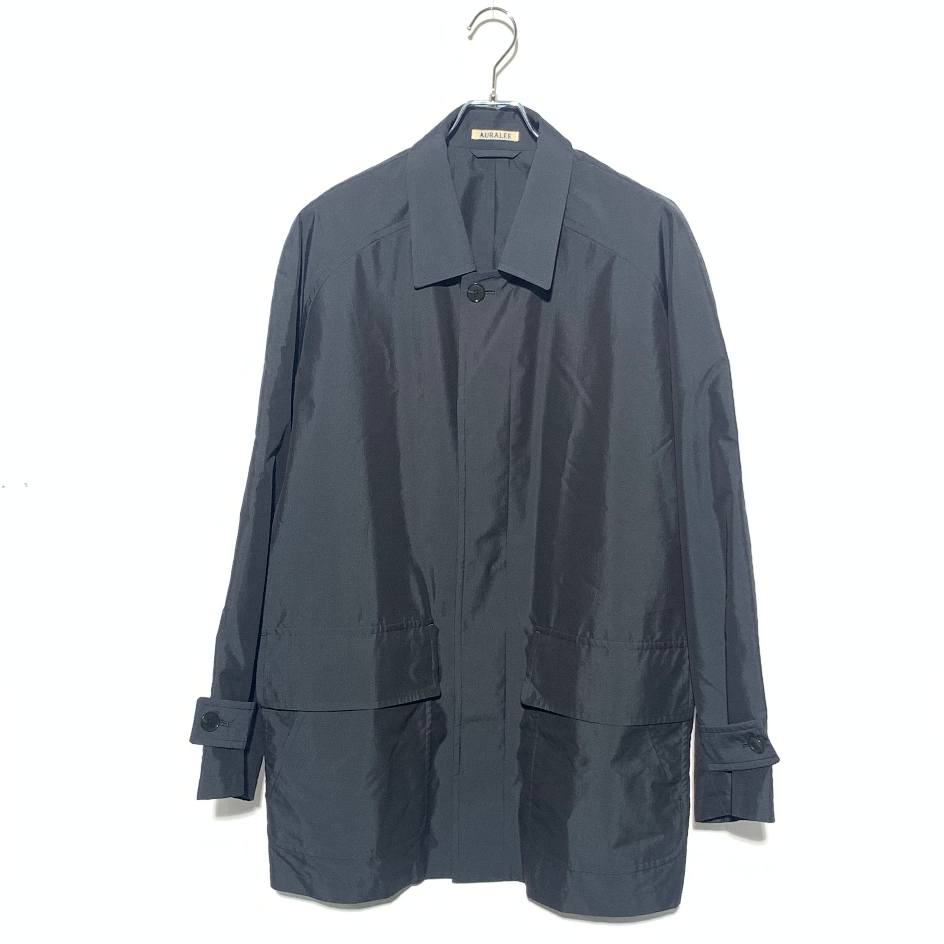 AURALEE Finx Polyester Weather Chambray Blouson “Black Chambray”