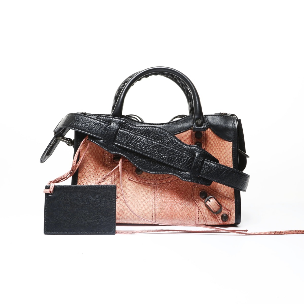 バレンシアガ BALENCIAGA パイソン クラシック ザ・シティ ショルダーバッグ【中古】