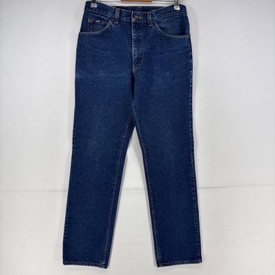 古着 90's/90年代 リー Lee USA製 デニム パンツ 5ポケット ストレート ジップ w32 L32 ブルー メンズ