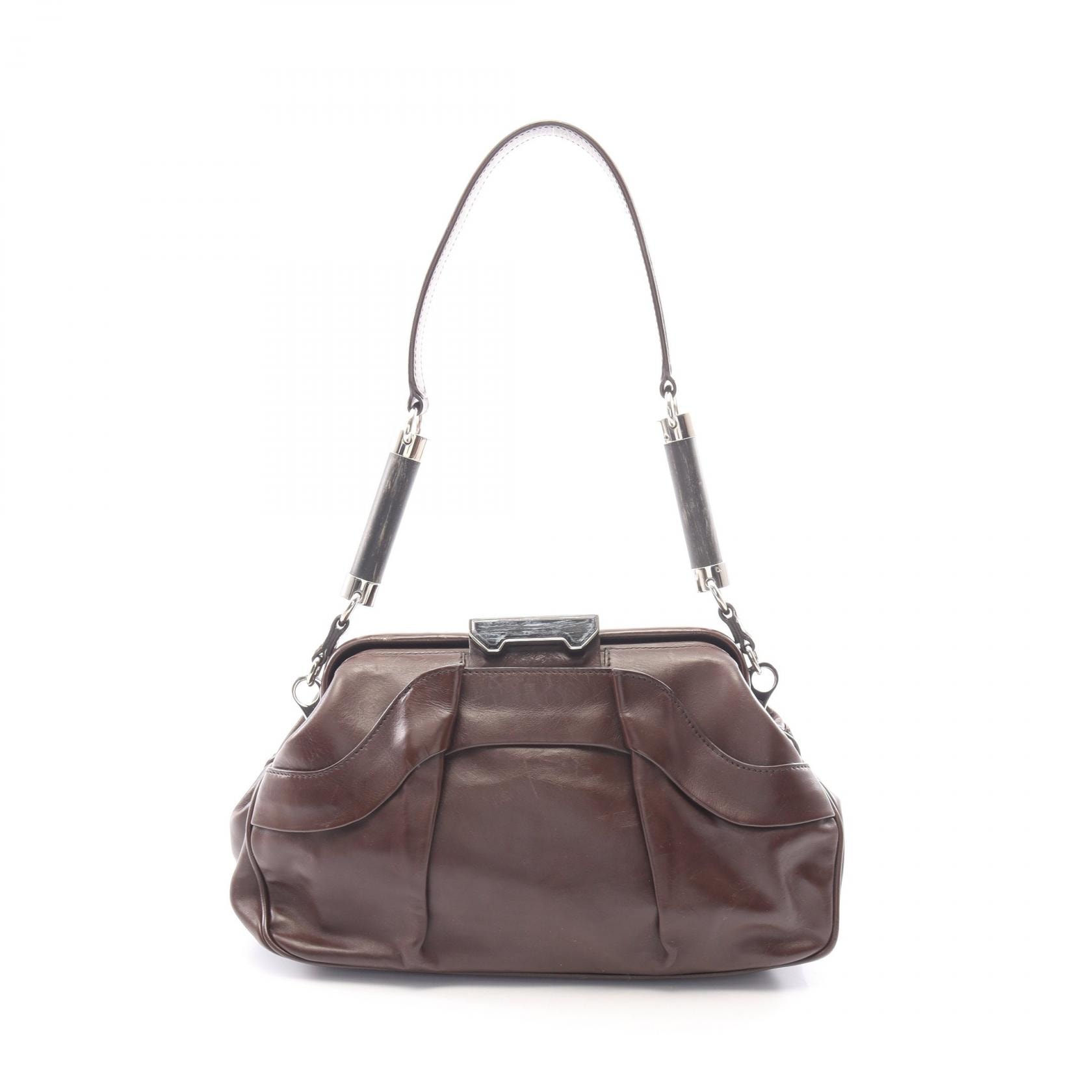 セリーヌ CELINE ショルダーバッグ バッグ レザー レディース ブラウン系 【中古】