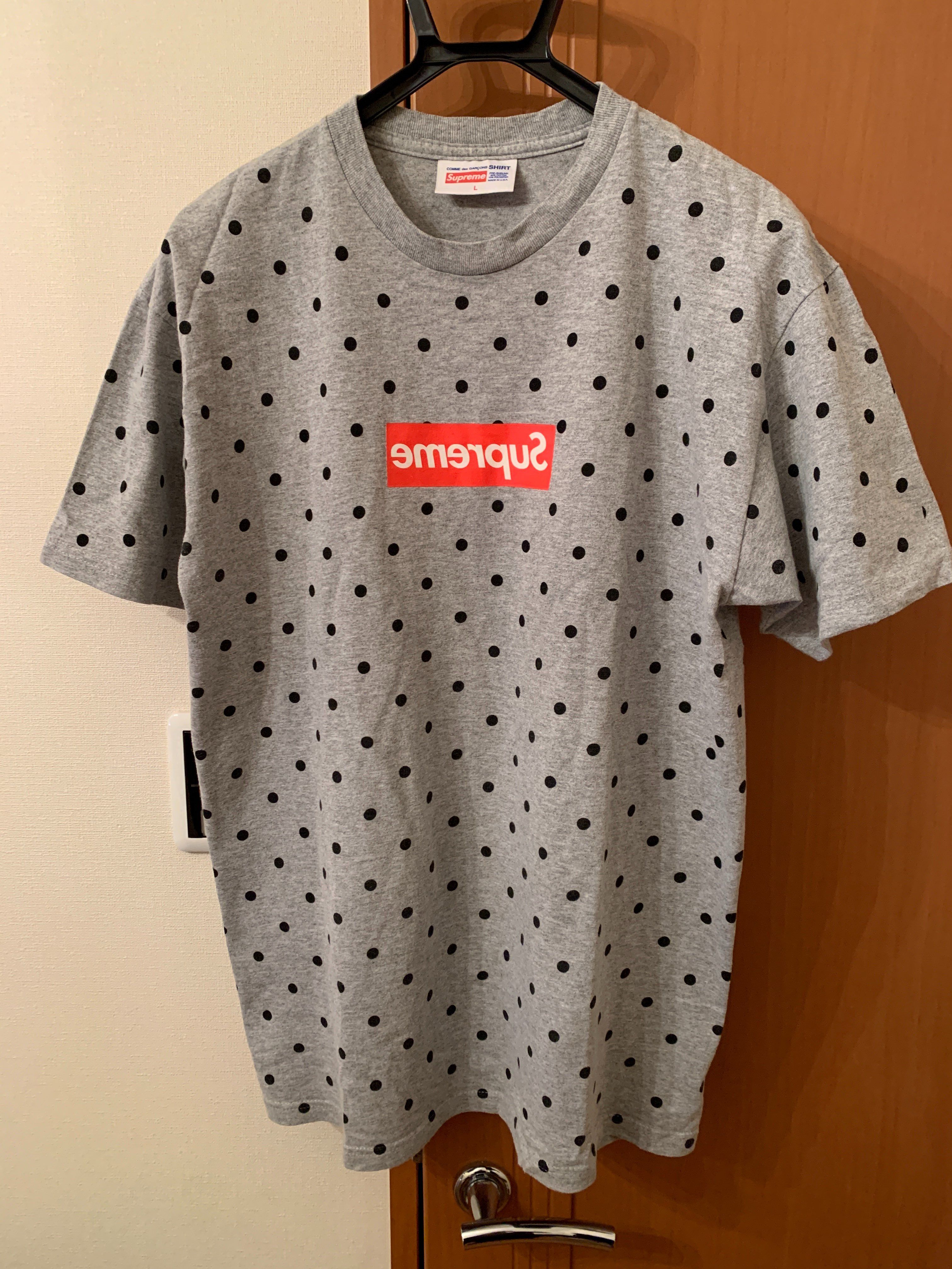 Supreme COMME des GARCONS SHIRT Polka Dot Tee "Grey"