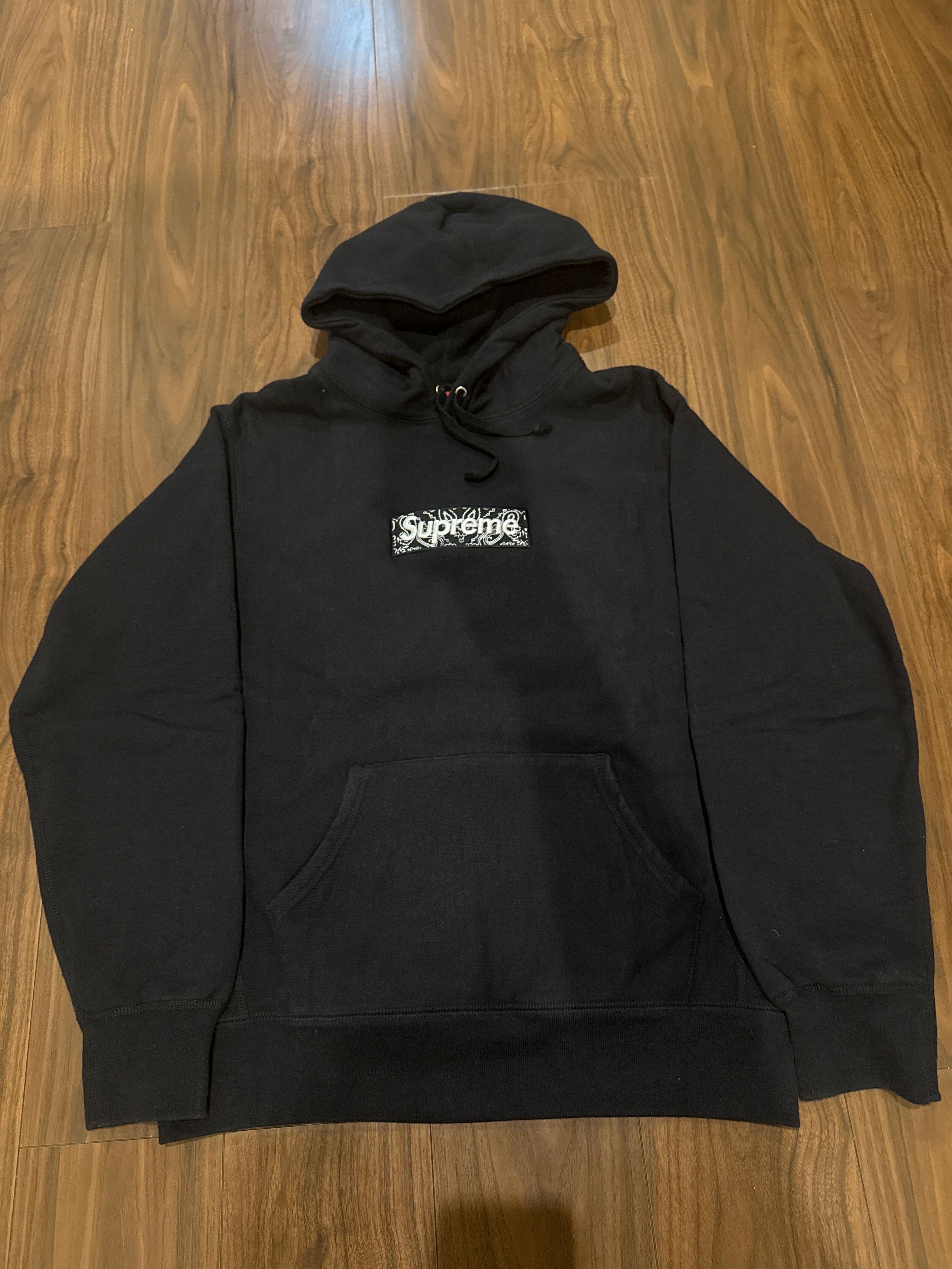 Supreme Bandana Box Logo Hooded Sweatshirt "Black"
