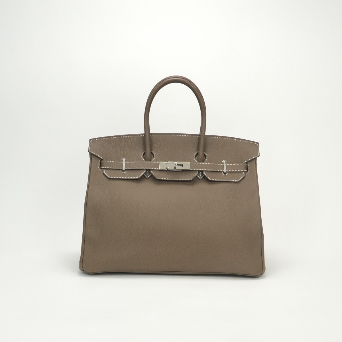 エルメス HERMES バーキン35 バーキン 35 バッグ トートバッグ エプソン エトゥープ Etoupe グレー Gray シルバー金具 ハンドバッグ ヴォーエプソン