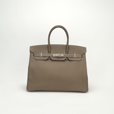 エルメス HERMES バーキン35 バーキン 35 バッグ トートバッグ エプソン エトゥープ Etoupe グレー Gray シルバー金具 ハンドバッグ ヴォーエプソン