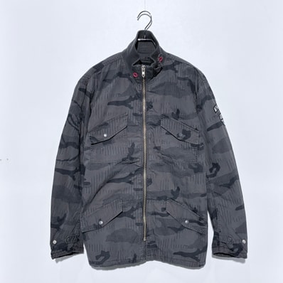 STUSSY AUTHENTIC GEAR CAMO MILITARY JACKET Grey