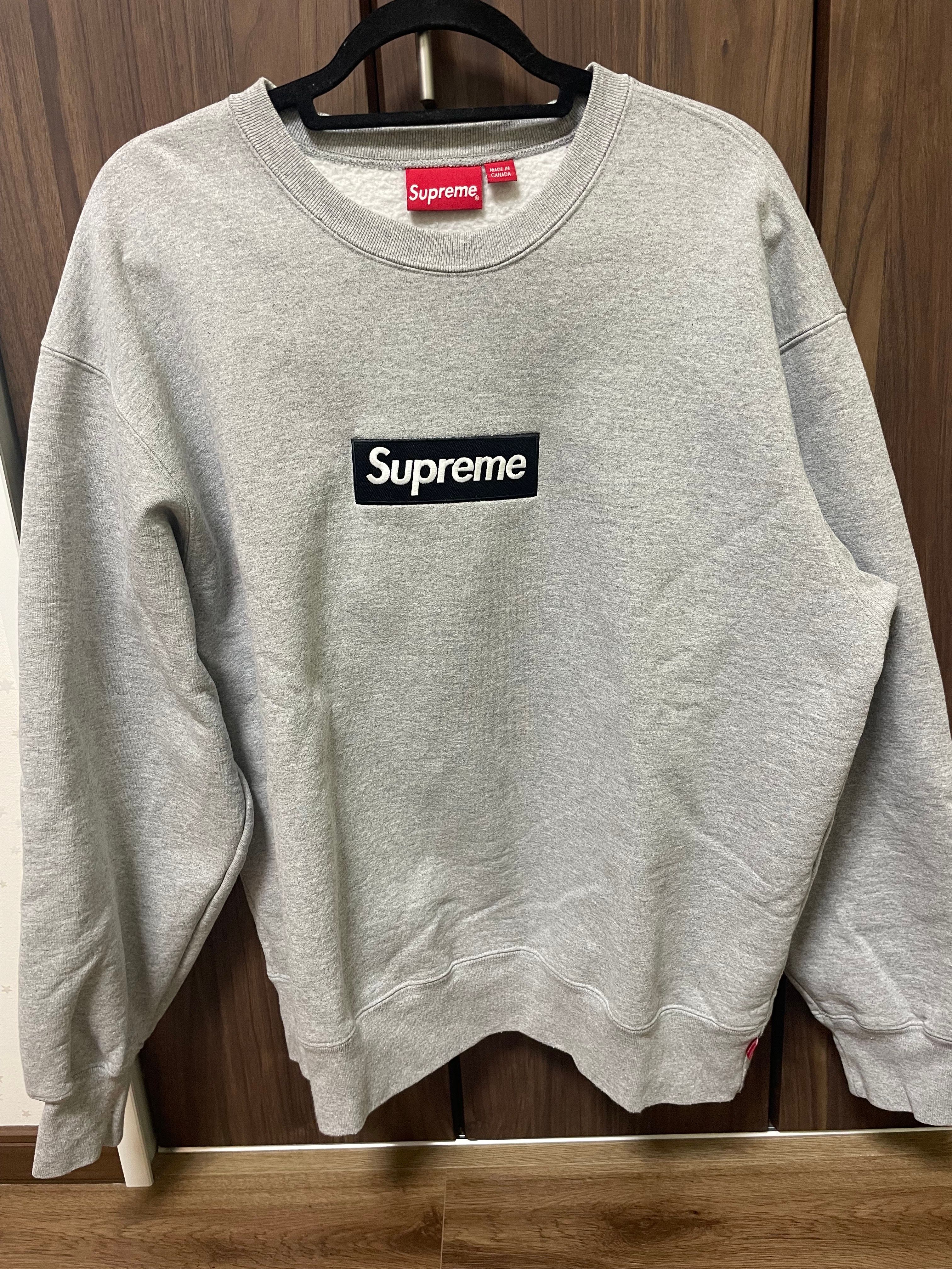 Supreme Box Logo Crewneck "Heather Grey" (22FW)
