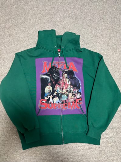 Supreme Muta Zip Up Hooded Sweatshirt "Light Pine"