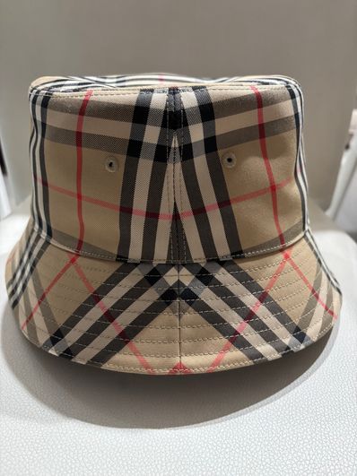 Burberry Vintage Check Technical Cotton Bucket Hat "Archive Beige"