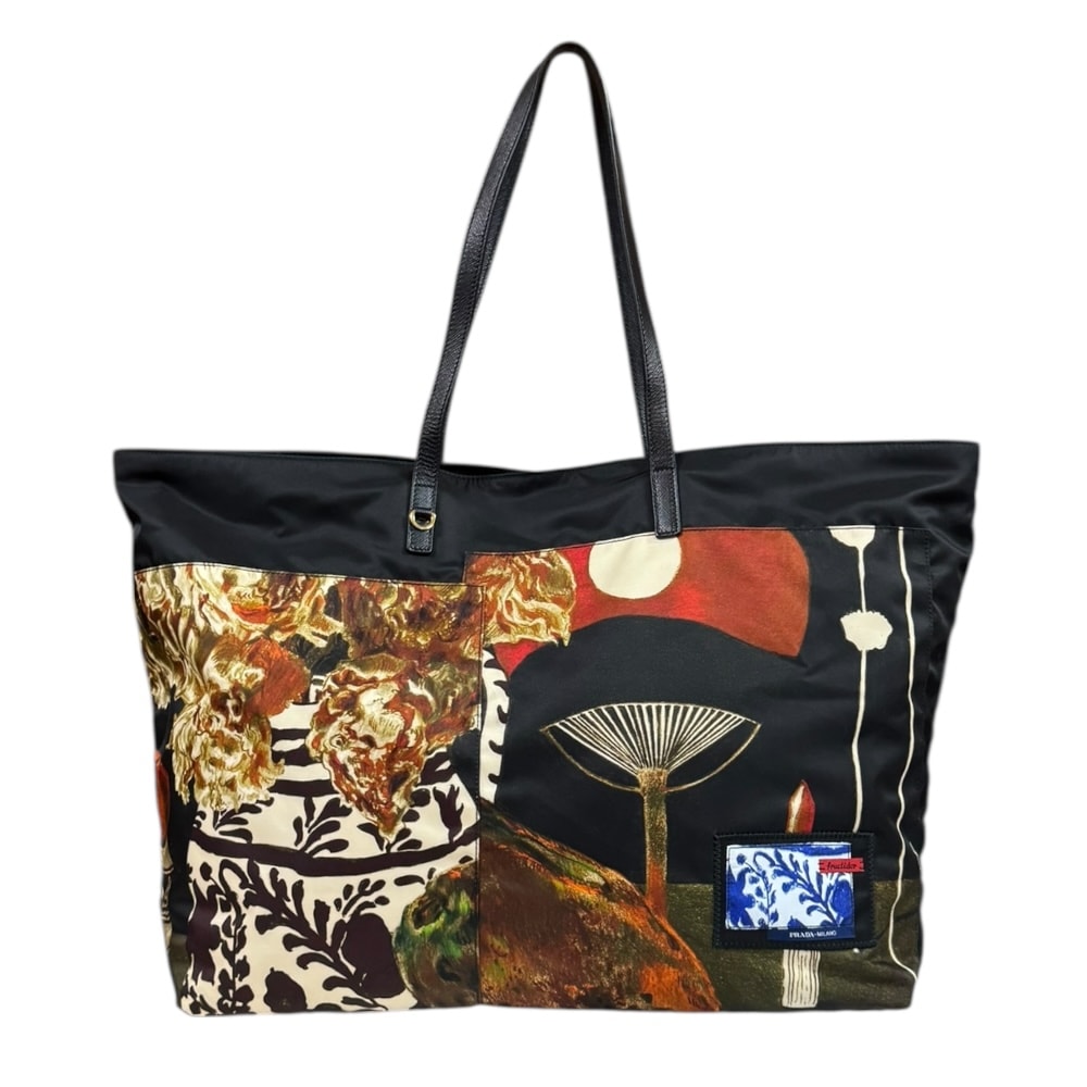 プラダ fructidor トートバッグ ナイロン ブラック ユニセックス PRADA 中古