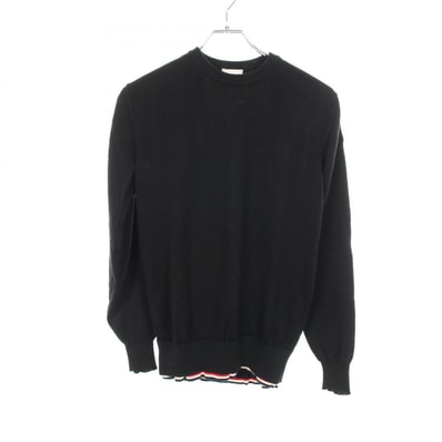 モンクレール MONCLER クルーネック ニット 衣料品 トップス ウール コットン レディース ブラック系 9022600 【中古】