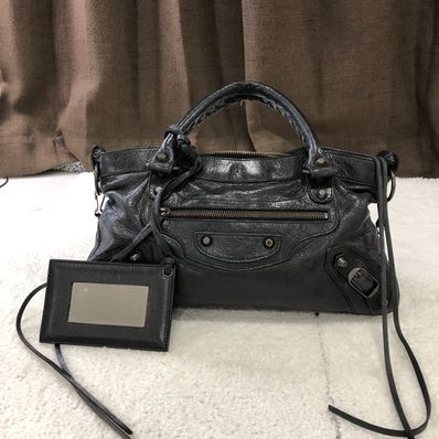 BALENCIAGA Classic City Leather 2Way Bag "Black"