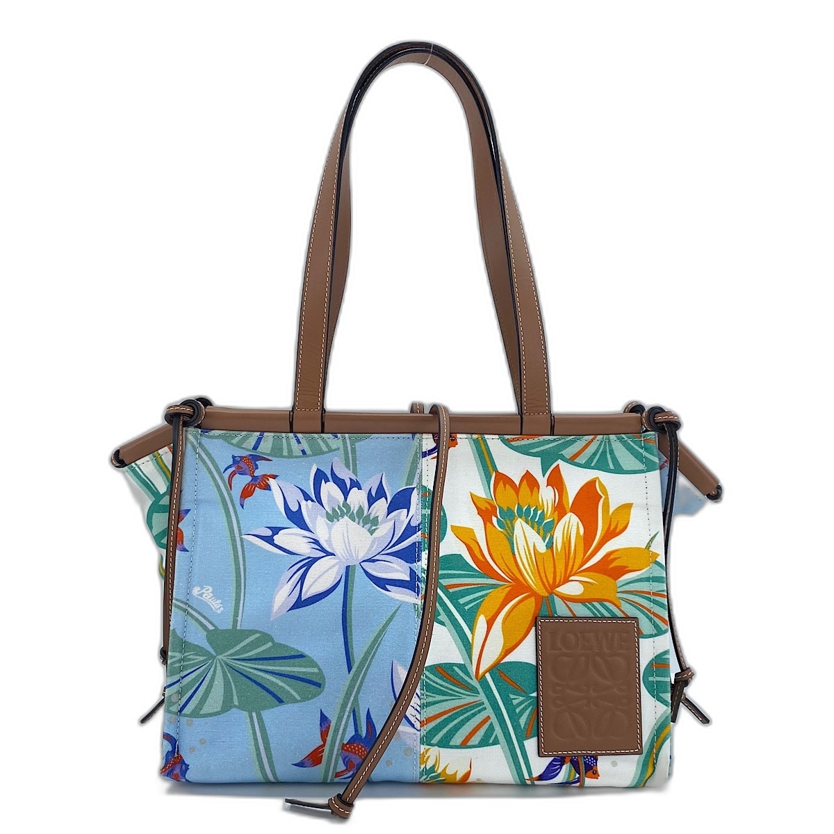 ロエベ LOEWE キャンバス ×パウラズイビザ クッショントート トートバッグ キャンバス【中古】