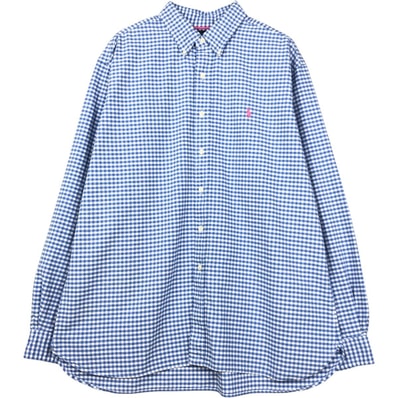 古着 ラルフローレン Ralph Lauren CLASSIC FIT 長袖 ボタンダウンチェックシャツ メンズXL相当/eaa676516